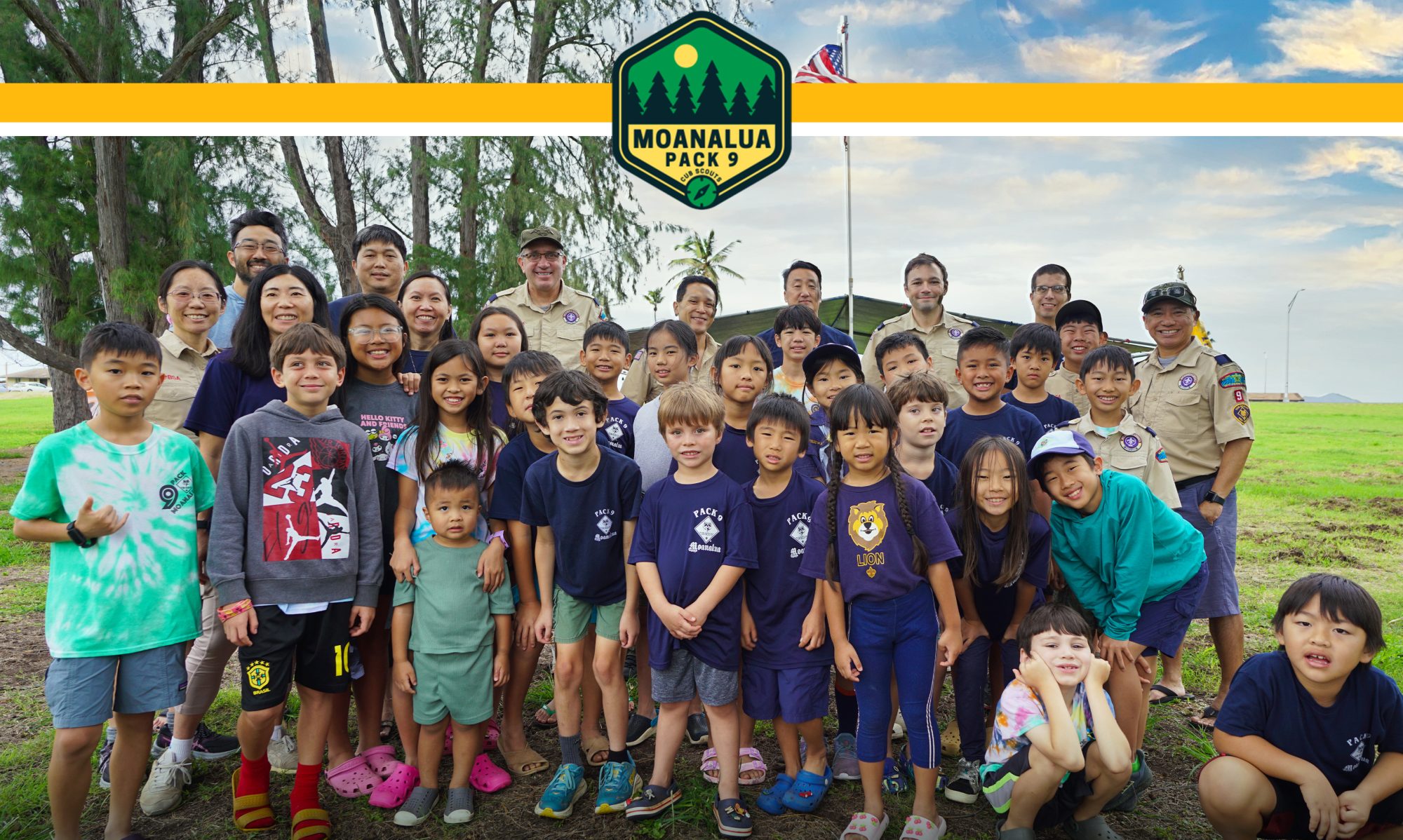 Moanalua Pack 9 Spring Camp 2026 group photo